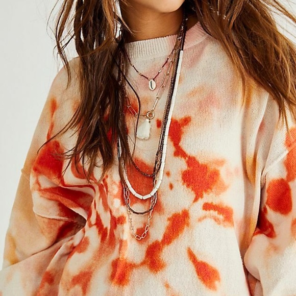 SOLD 🐦‍🔥Free People Cosmos Pullover XSmall Tie Dye - Picture 2 of 10